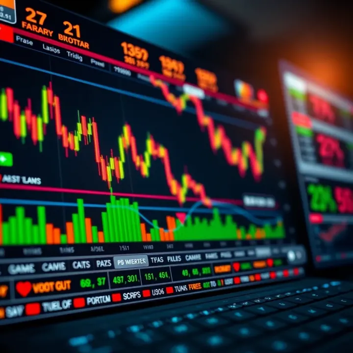 Illustration of a secure online Forex trading platform dashboard showing currency pairs and charts