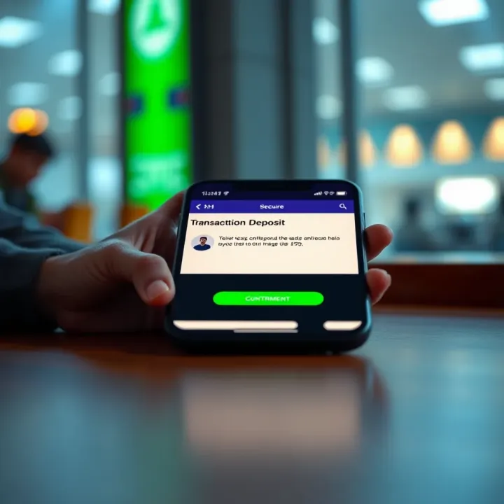Ensuring Safety and Confirmation in IQ Option Deposits Secure transaction confirmation on a financial app indicating successful deposit