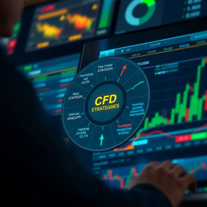 Diagram showing key CFD trading strategies and associated risk management techniques