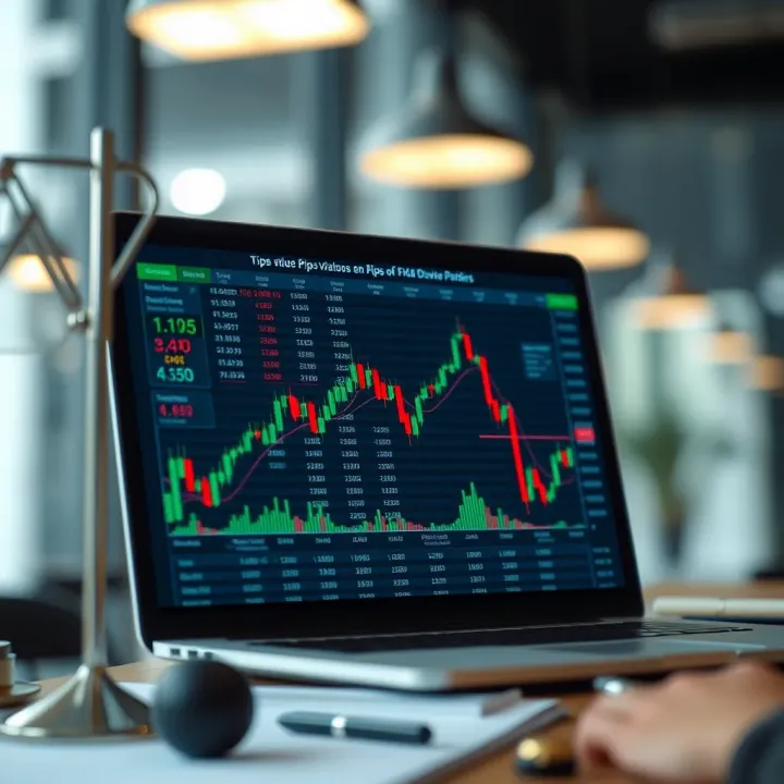 Chart illustrating pip value changes in Forex currency pairs