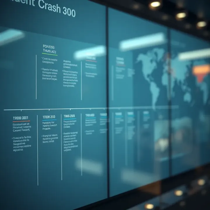 Historical timeline highlighting key events and investigation milestones related to the Crash 300 incident