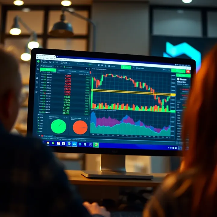 Integration of TradingView API with financial software interface showing customizable trading tools