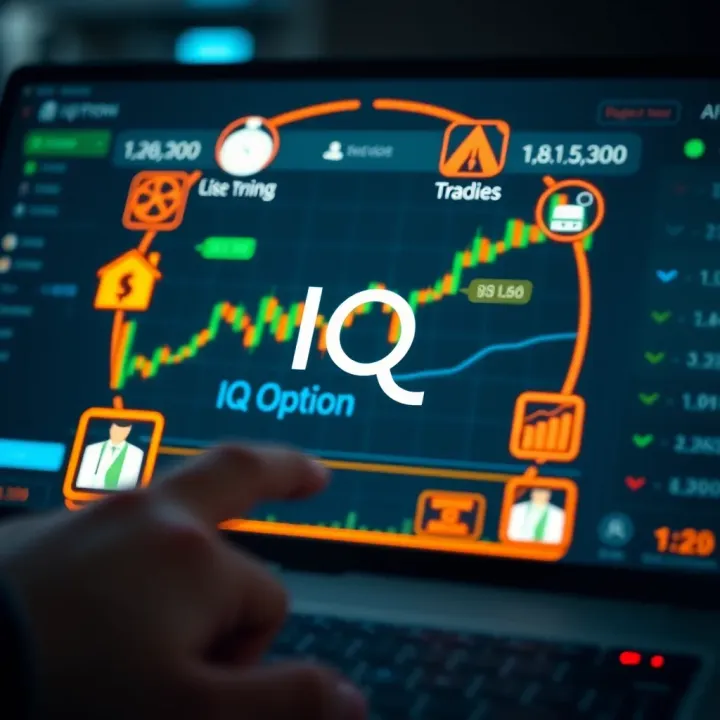 Illustration of digital trading strategies and risk management icons
