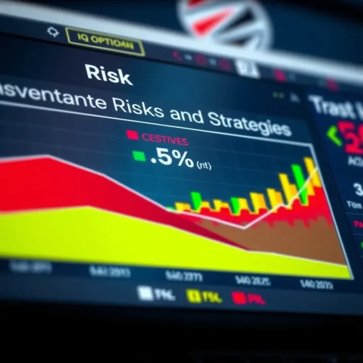 Graphical representation of investment risk levels and strategy tips for secure trading