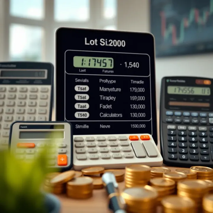 Types and Features of Lot Size Calculators in Different Markets Various types of lot size calculators displayed with their key features and usage examples