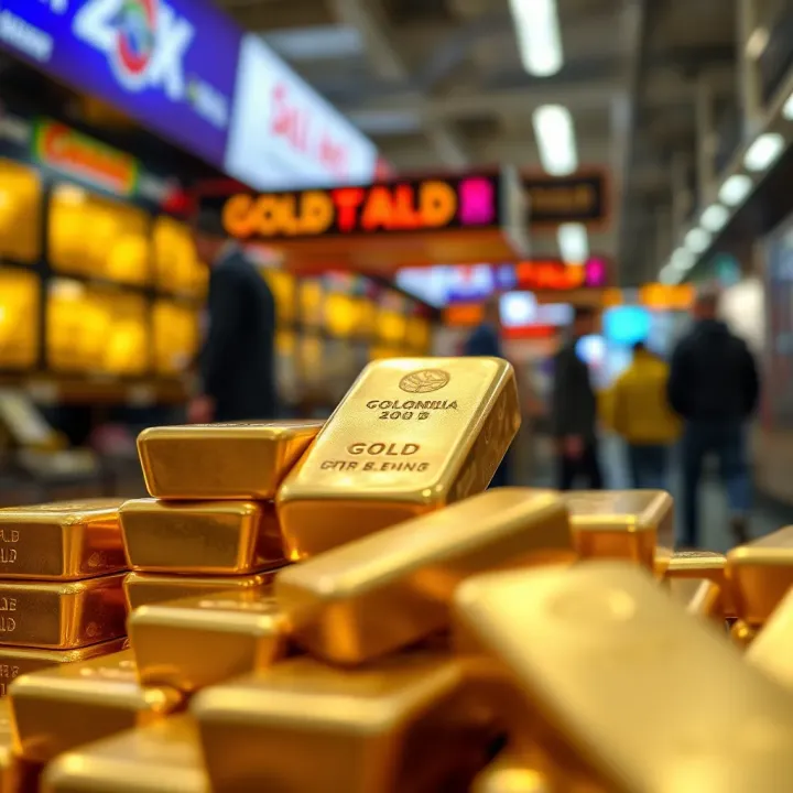 Illustration of investment strategies for gold in Colombia amid market fluctuations