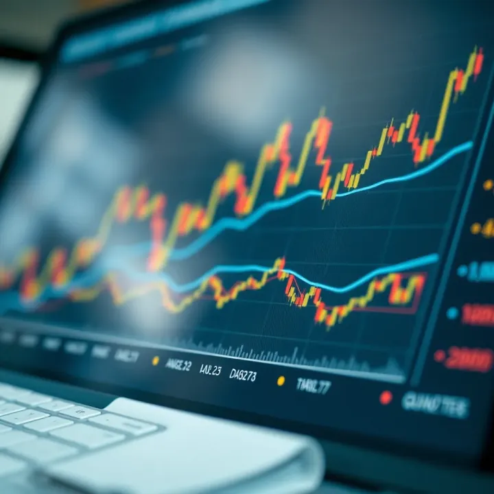 Financial chart showing profit and loss trends for a company over time