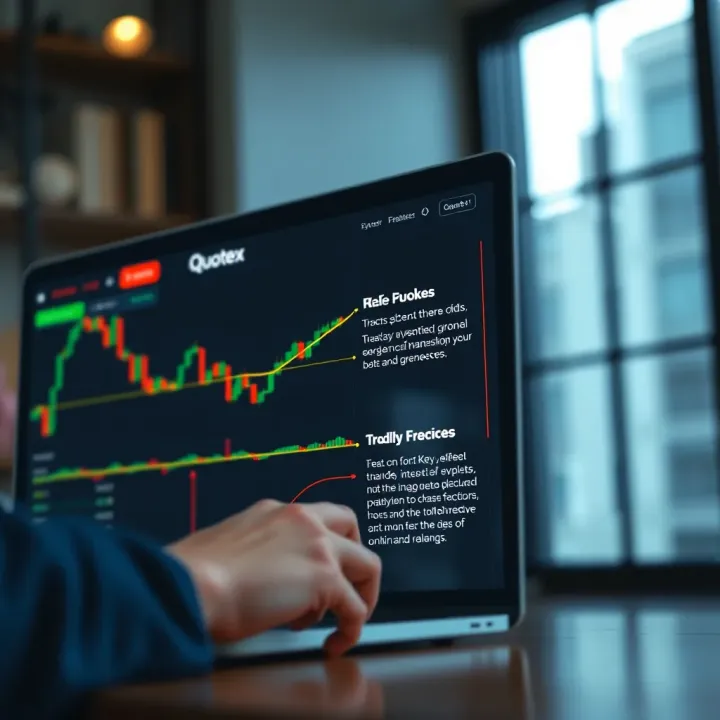 Graphical representation of key features and benefits of an online trading service