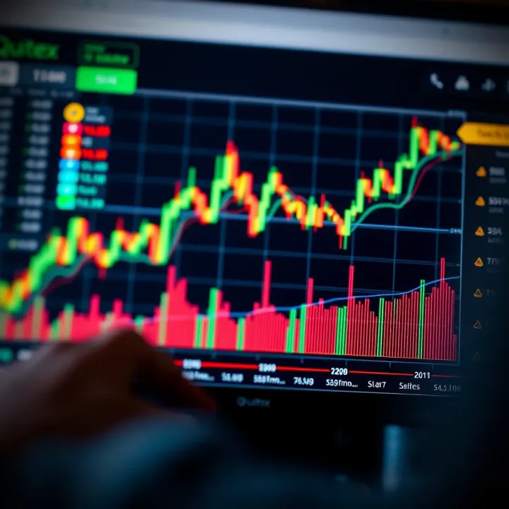 Graph illustrating trading trends and potential risks on Quotex platform for online investors