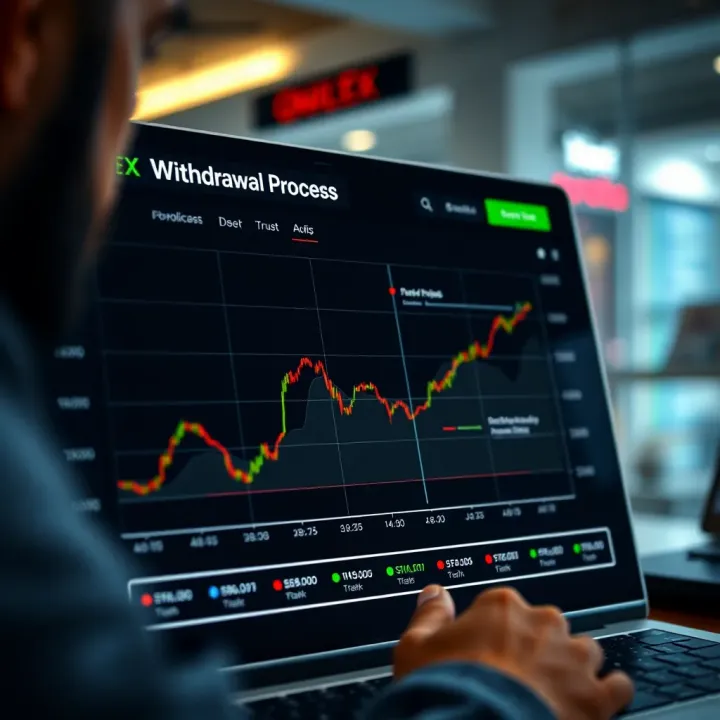 Withdrawal Process and Trust Indicators in Quotex Graph depicting withdrawal process and trust indicators for financial platform