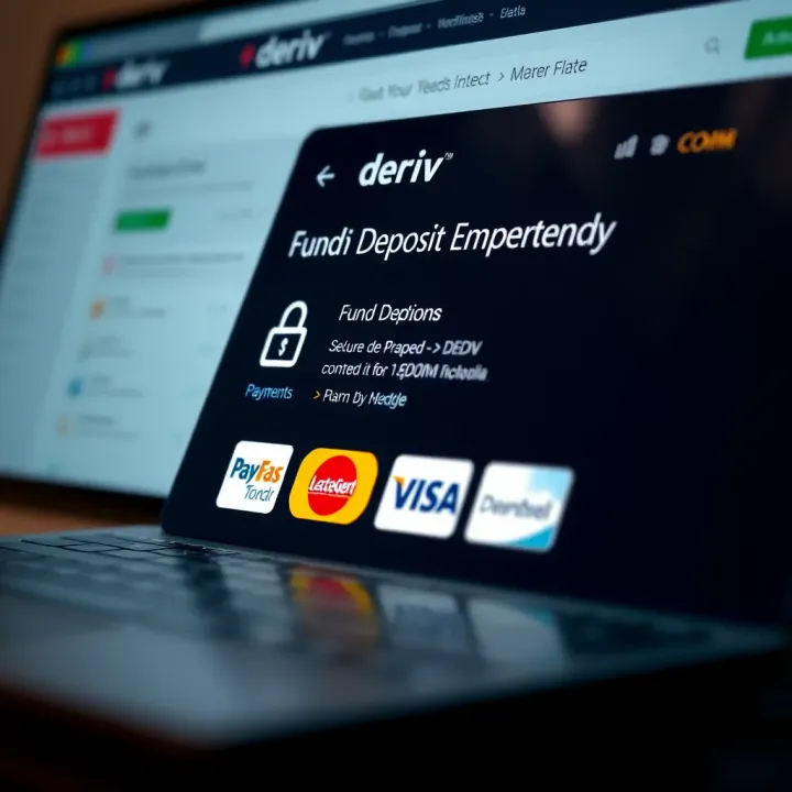 Fund Deposit Methods Available on Deriv for Colombian Traders Visual display of secure fund deposit options on Deriv platform highlighting payment methods accepted for Colombian users