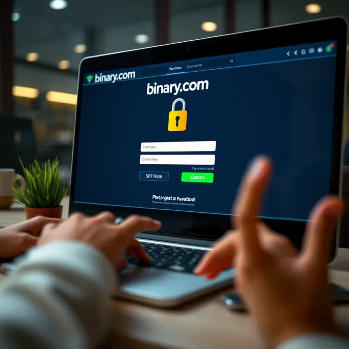Secure login screen with payment options and security icons for safe trading