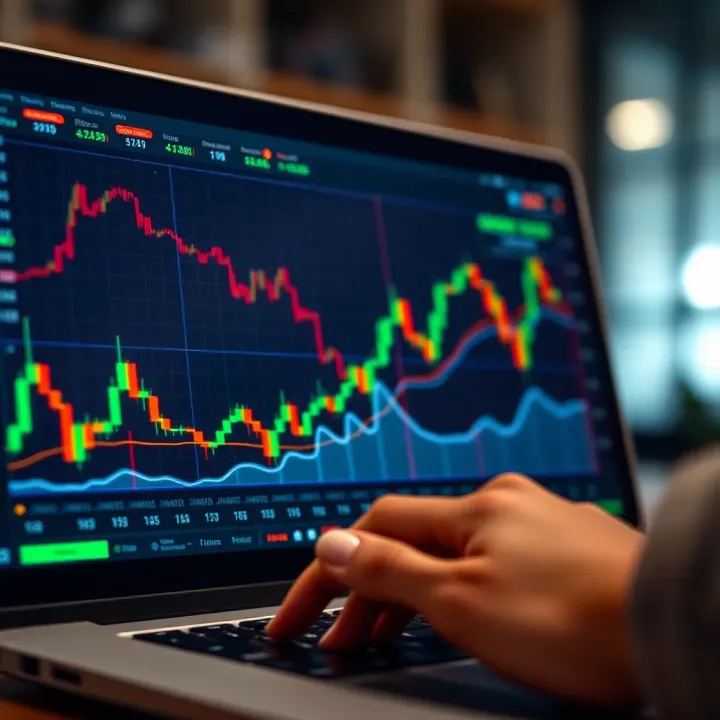 Graph depicting trading growth and risk management strategies for online financial markets