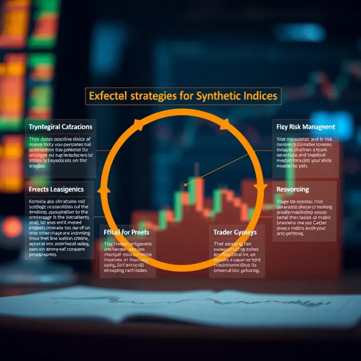 Effective Strategies and Risk Management for Synthetic Indices Diagram illustrating key strategies and risk management techniques for trading synthetic indices effectively