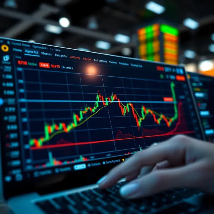 Graph showing automated trading strategies on Deriv platform interface