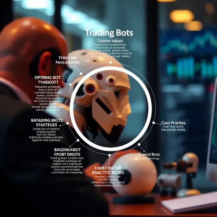 Diagram illustrating different types of trading bots and their operational strategies