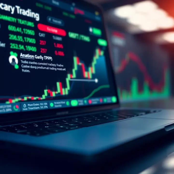 Graphical representation of trading platform features and security measures tailored to Colombian investors