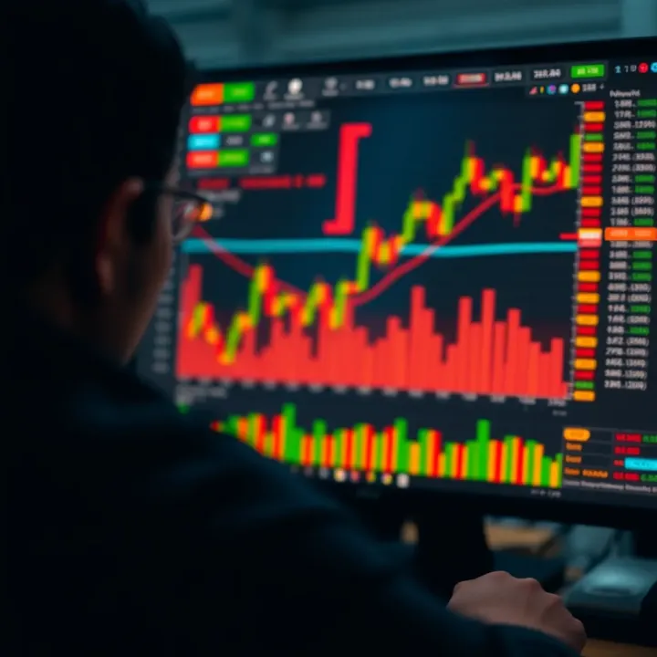 Visual representation of trading strategies and risk management in automated financial trading