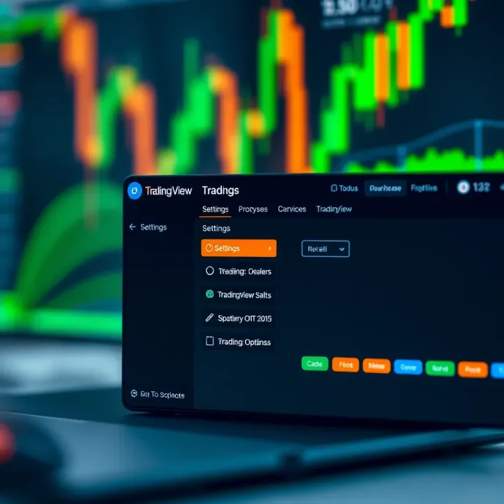 Settings panel of TradingView on Binary.com highlighting customization options for trading analysis