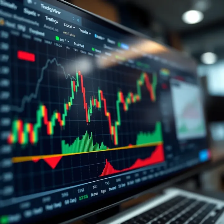 Graph showcasing integrated trading signals and strategic overlays on TradingView platform