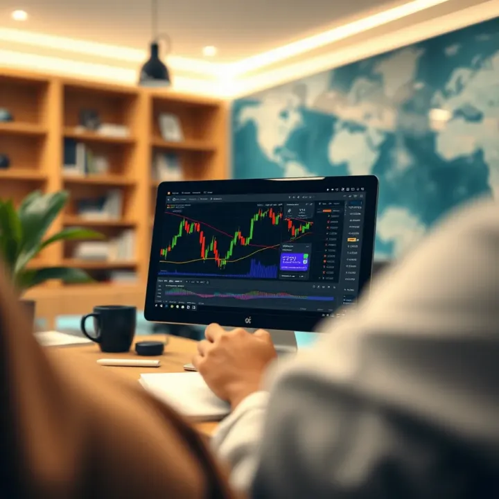 Illustration of virtual trading using Deriv demo account showing risk-free practice environment