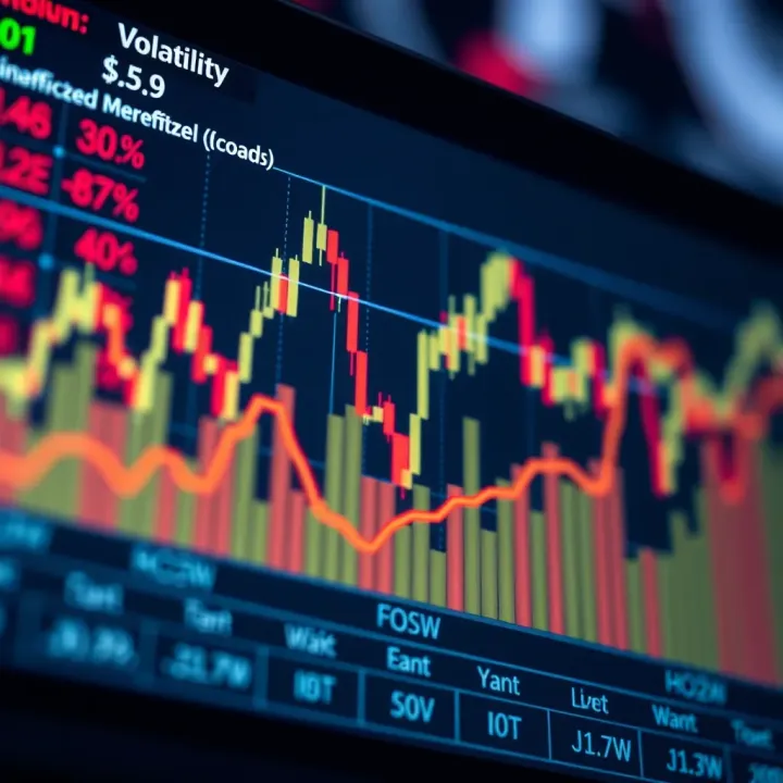Comparative chart showing volatility index against other financial indicators