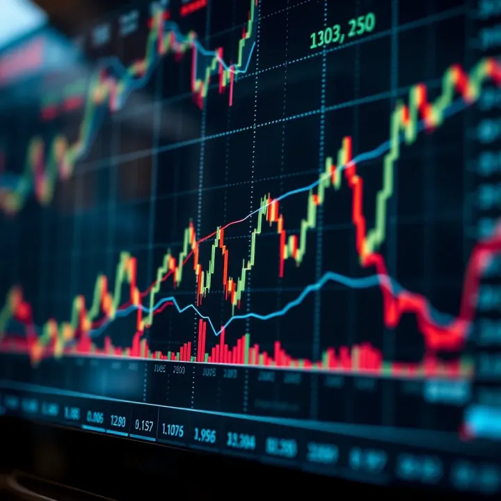 Graph illustrating sharp market fluctuations indicating high volatility levels